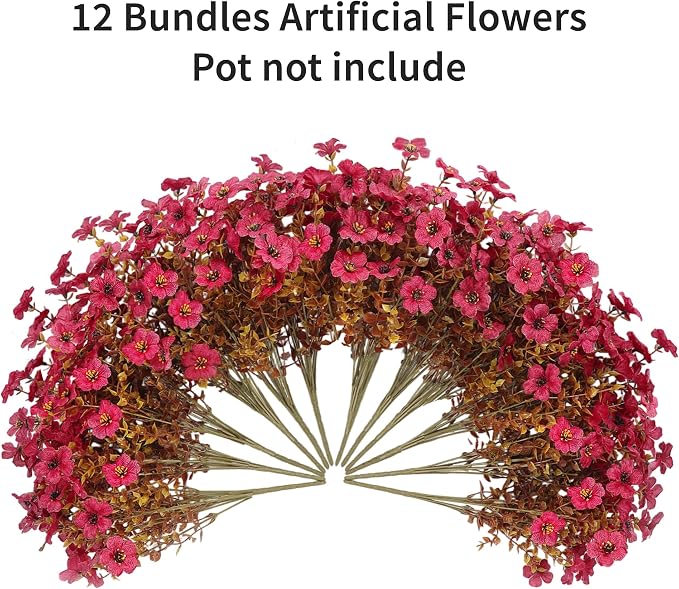 Artificial Fake Mums Flowers Plants - Image 6