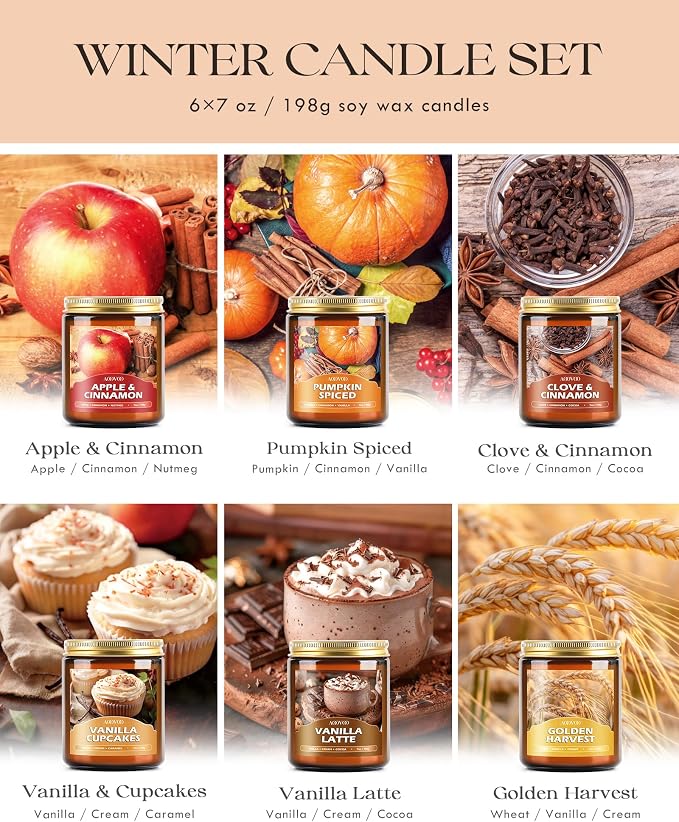 AOOVOO Fall Candles Set - Image 3