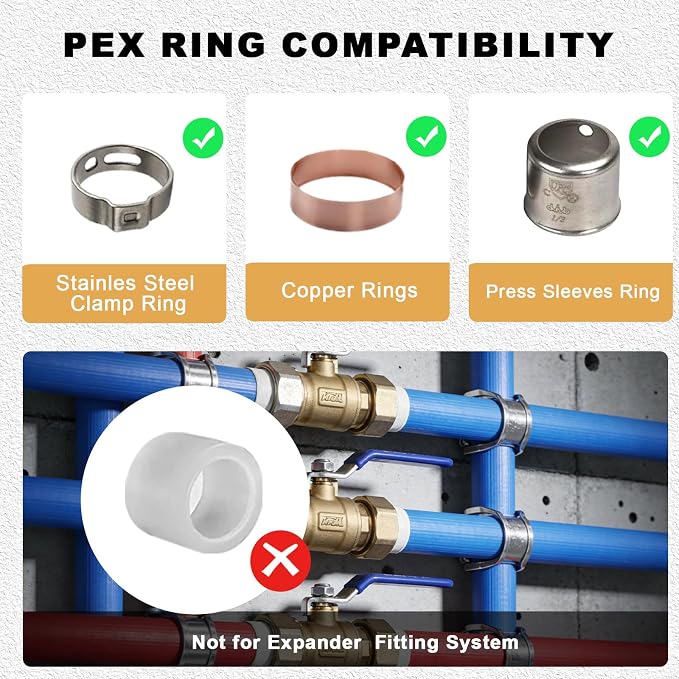 F1807 1/2" Pex Ball Valve, Brass Full Port Water Shut Off Ball Valve - Image 4