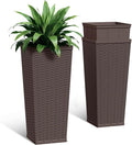 30 Inch Tall Plastic Planters by Acurax