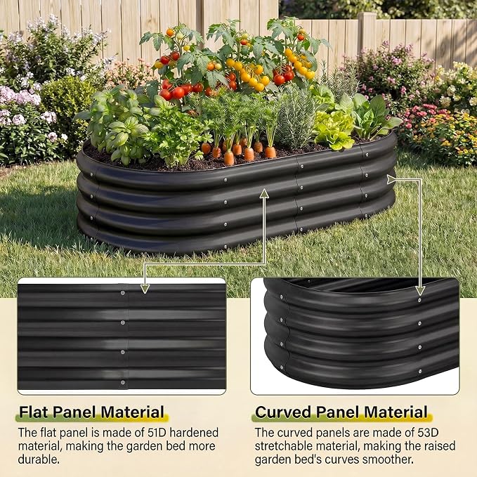 Land Guard 2 Pcs 6ft Metal Raised Garden Bed - Image 5
