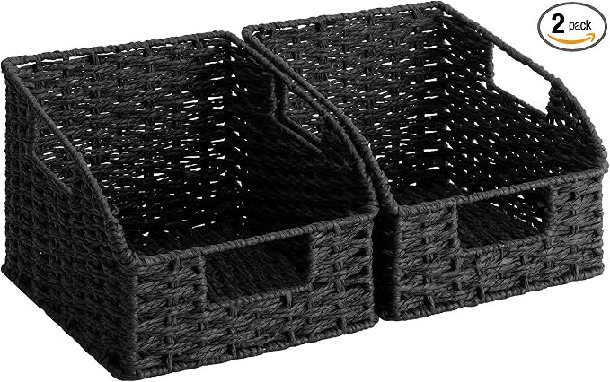 StorageWorks Pantry Organizers and Storage, Handwoven Pantry Baskets by StorageWorks