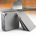 Metal Electrical Box Cover Plates, 4 Inch Square Flat Blank Electric Box Cover by AIYOTAR