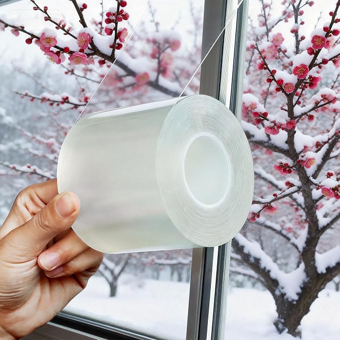 Transparent Window Weather Sealing Tape 3 Inch x 33 FT Weather Stripping by PackYard