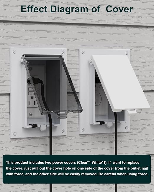 Recessed Outlet Box, DBVR1W-1 Low Profile Exterior Electrical Outlet Box - Image 7