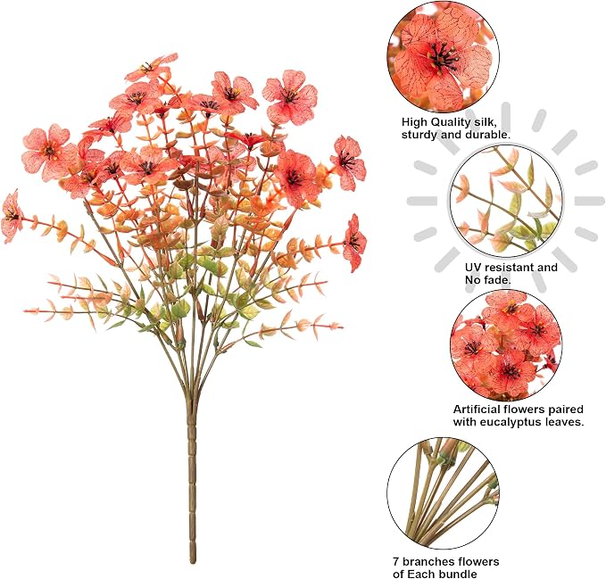 florisso Artificial Fall Flowers Fake Mums - Image 8