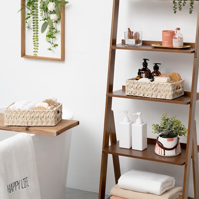 GRANNY SAYS Wicker Baskets for Organizing, Shallow Storage Bins, Wicker Storage - Image 2