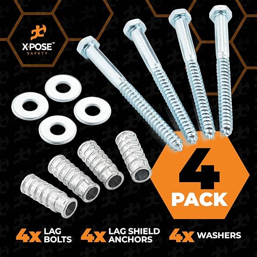 Concrete Anchors Set with 6" Lag Bolt, Lag Shield and Washer - Image 3