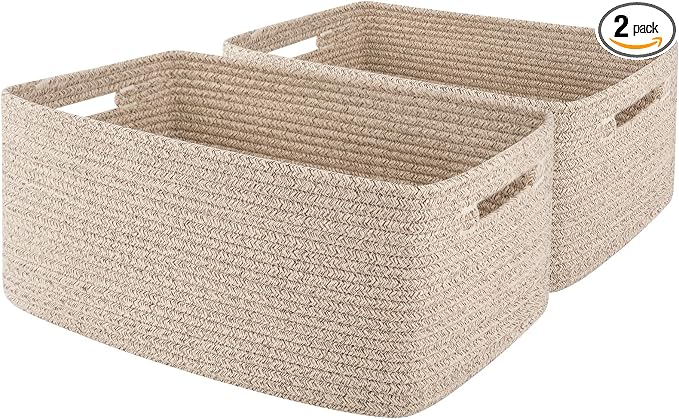 OIAHOMY Storage Basket for Shelves, Closet Cube Storage Bins Baskets for by MasterofSpaceOptimization