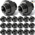 Hicarer 20 Pack 1/2" Malleable Iron Union, Female Threaded Pipe Connector by Hicarer