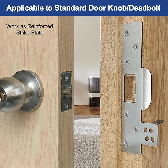 Extra Long Door Strike Plate 7", Integrated - Image 2