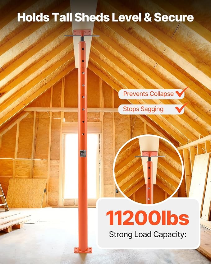 VEVOR House Floor Jacks, 2 Pack 54-150 Inch Height Range, 11200 lbs Max Load - Image 2