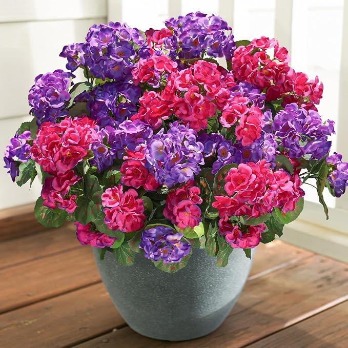 Artificial Geranium Fake Flowers - Image 9
