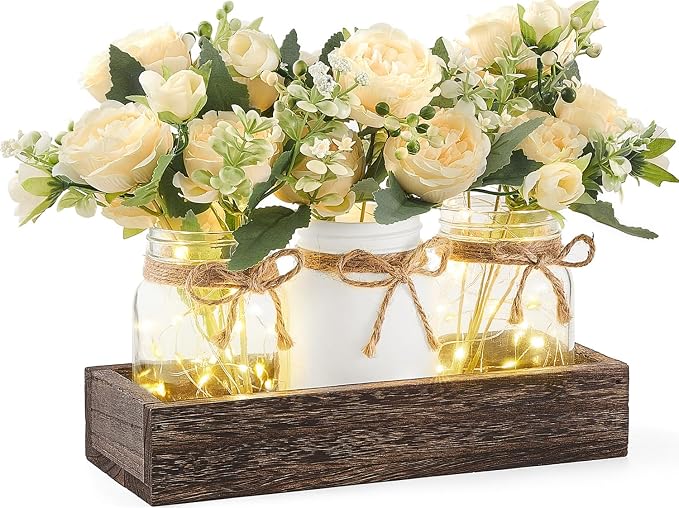 Mkono Mason Jar Lights Centerpieces by Mkono