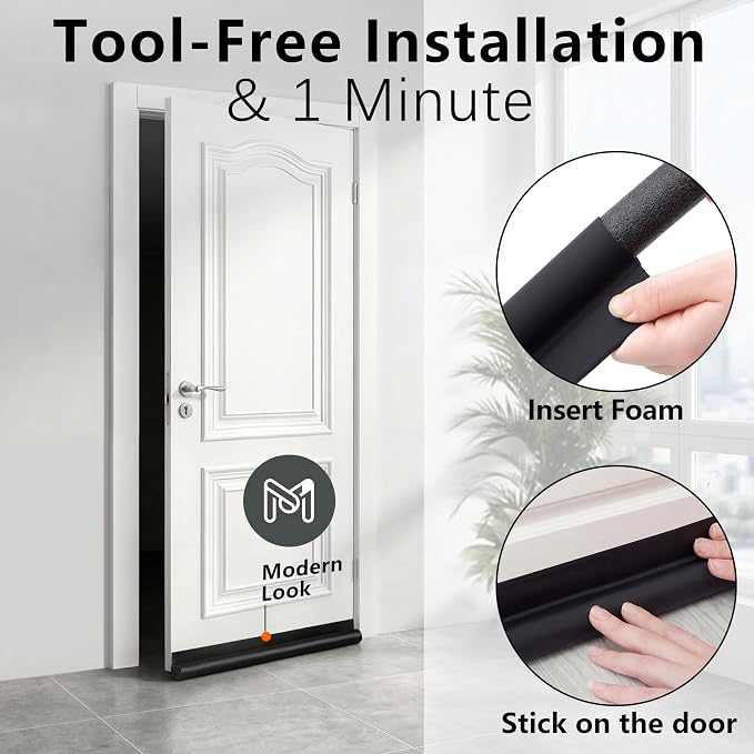 HomeProtect Door Draft Stopper 30 Inch, Weather Stripping - Image 6