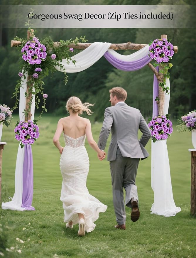 BLOSMON Flower Balls Wedding Rose Centerpieces: 10 Pcs Lilac Fake Flowers Lilac - Image 4