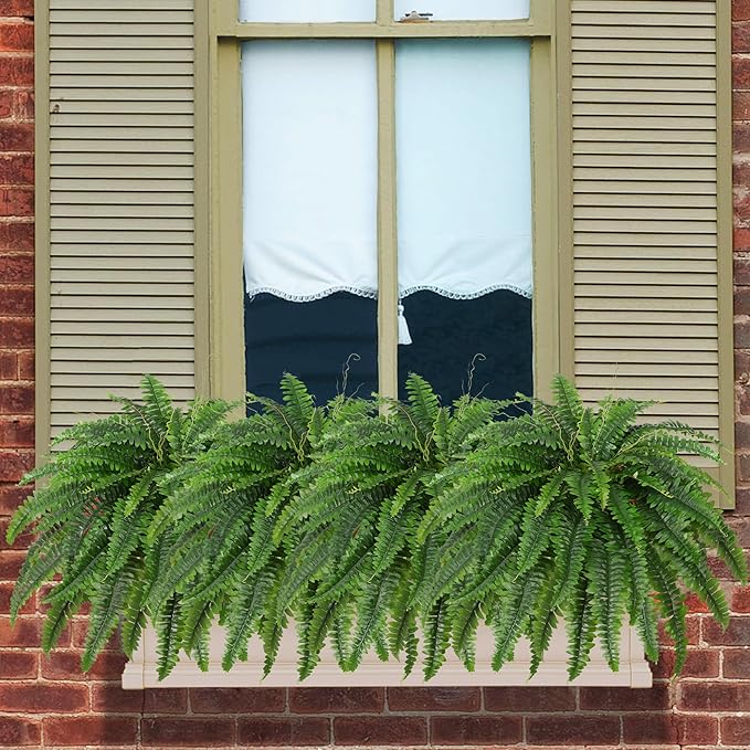 Dkaltm 45" Artificial Boston Fern, Outdoor Plants | UV-Resistant, 55 fronds - Image 7