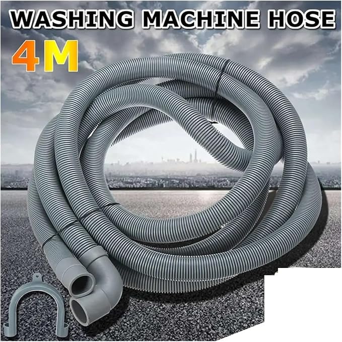 4M Wash Machine Dishwasher Drain Hose Outlet Water Pipe Flexible Extension 22mm - Image 3