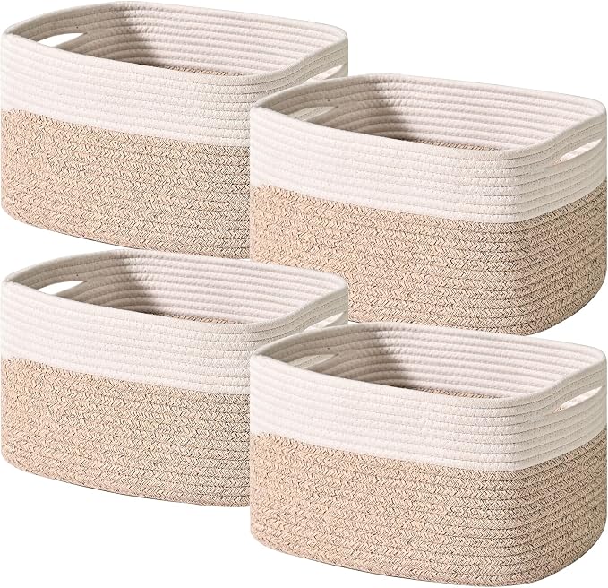 ICERZCZ Storage Baskets for Shelves, Woven Storage Basket, Bins for Cube Storage by ICERZCZ
