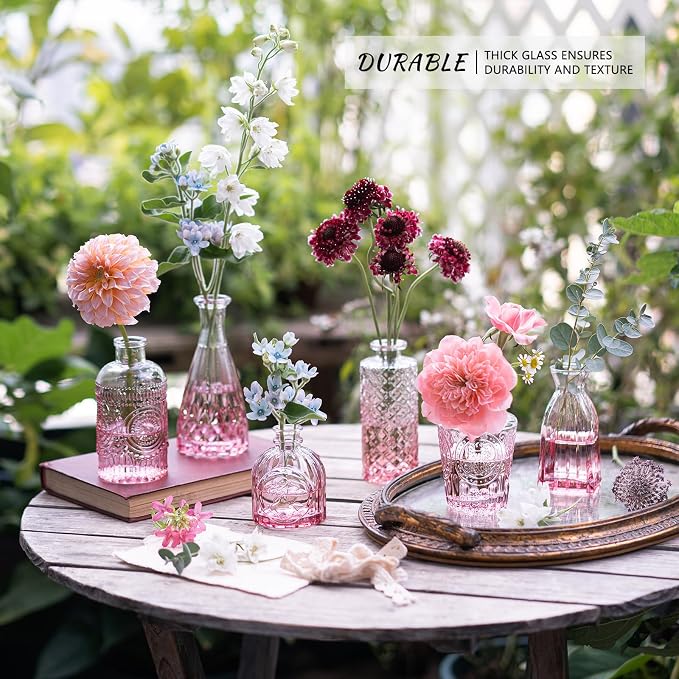 SUPMIND Glass Bud Vases Set, Home Decor, Table Decoration, Baby Shower - Image 2