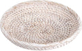 Hipiwe Small Key Basket Bowl for Entryway 7.6" Round Woven Wicker Basket | by Hipiwe