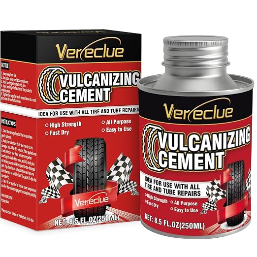 Chemical Vulcanizing Cement, All Purpose Rubber Cement, Heavy Duty Tire Patch by Vereclue