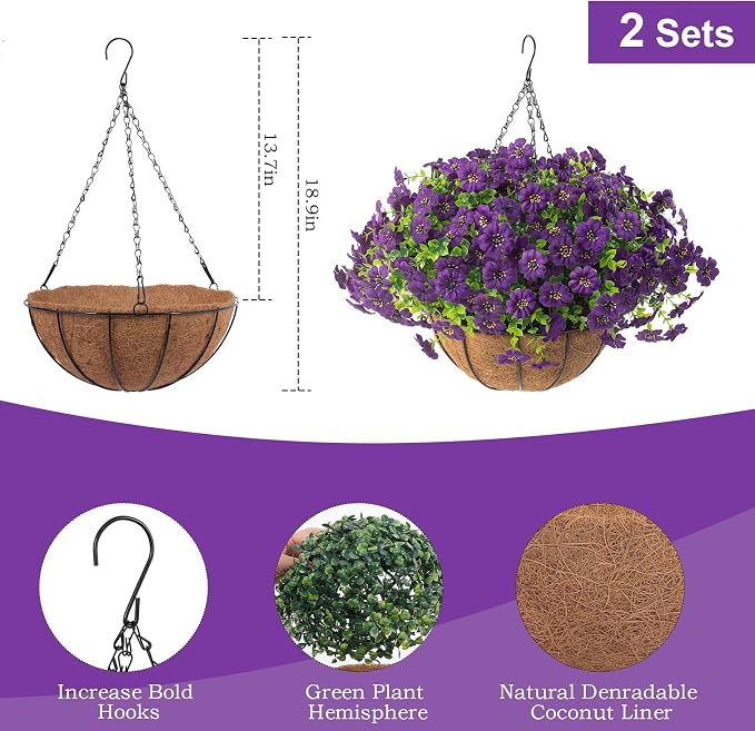 Hananona 2 Set Artificial Outdoor Flowers - Image 2