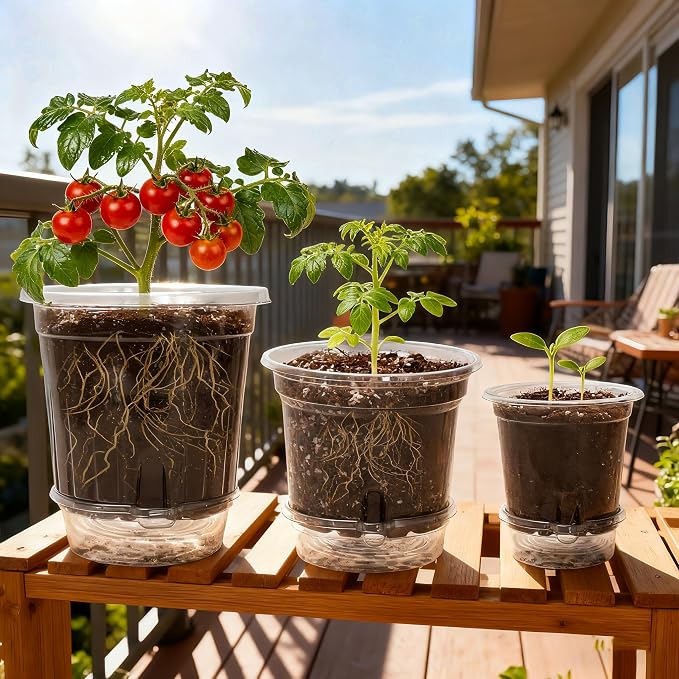 Bluepro Self Watering Pots for Indoor Plants, 4/5/6.5 Inch, 6 Each of Three - Image 7