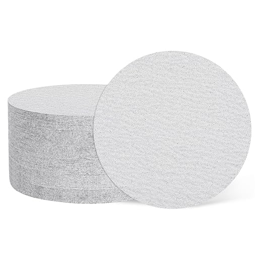 HARFINGTON 50 Pcs 5 Inch Sanding Disc 100 Grit White Aluminum Oxide | Hook and by HARFINGTON