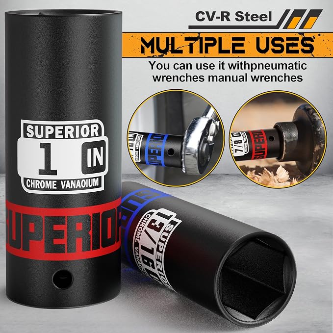 12 Piece 1/2" Drive Impact Socket Set, 3/8" - Image 5