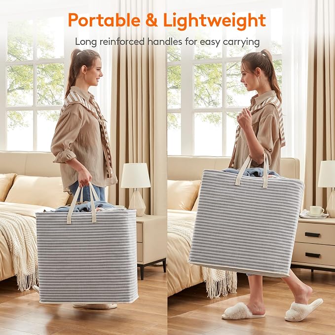 Lifewit 3 Pack Laundry Basket 90L Each, Collapsible Clothes Hamper - Image 5