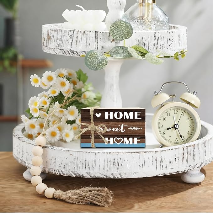 Mini Decorative Books For Home Decor, Small Wood Book Stack For Table Decor - Image 3