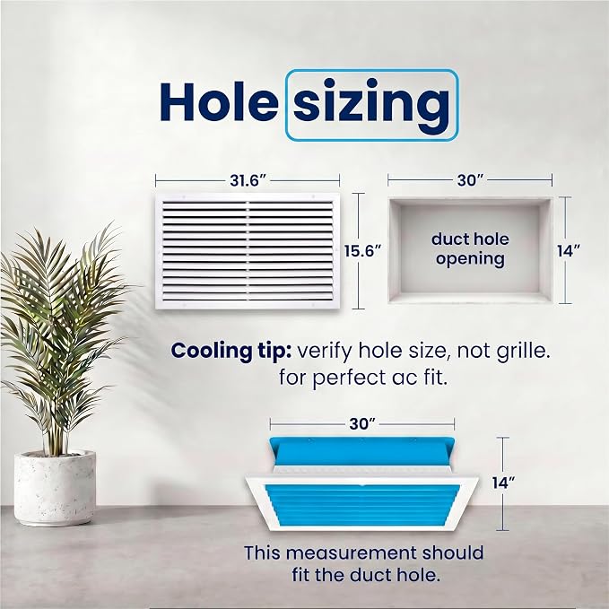 30x14 Aluminum Wall Ceiling Air Return Vent Cover HVAC Rustproof Grille - Image 3