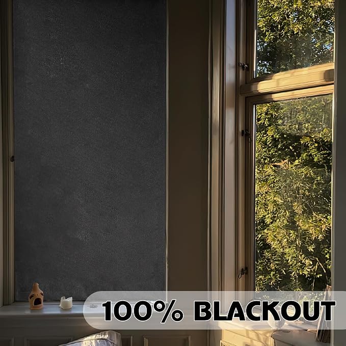RYB HOME Grey Classroom Door Linen Curtain - Image 3