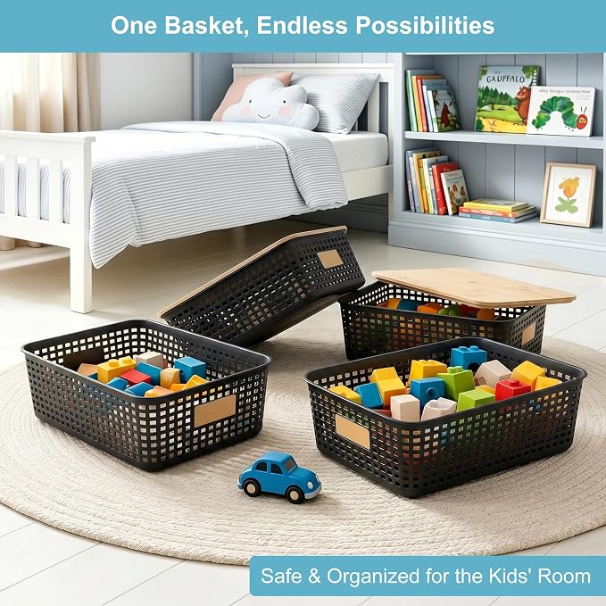 4 Pack Plastic Storage Bins - Image 4