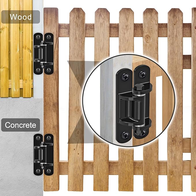 Insaga 6.7'' Heavy Duty Gate Hinges 1100LB Capacity, 6mm Steel Hinges - Image 7