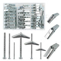 28 Sets 3 Sizes Hollow Wall Anchors Kit Butterfly Toggle Bolts Screws by SHRJ