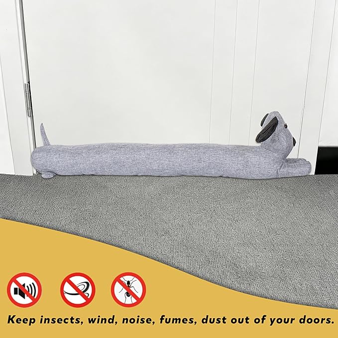 Dog Under Door Draft Stopper Heavy Duty, 3LB 36 Inch Decorative Fabric Door - Image 6