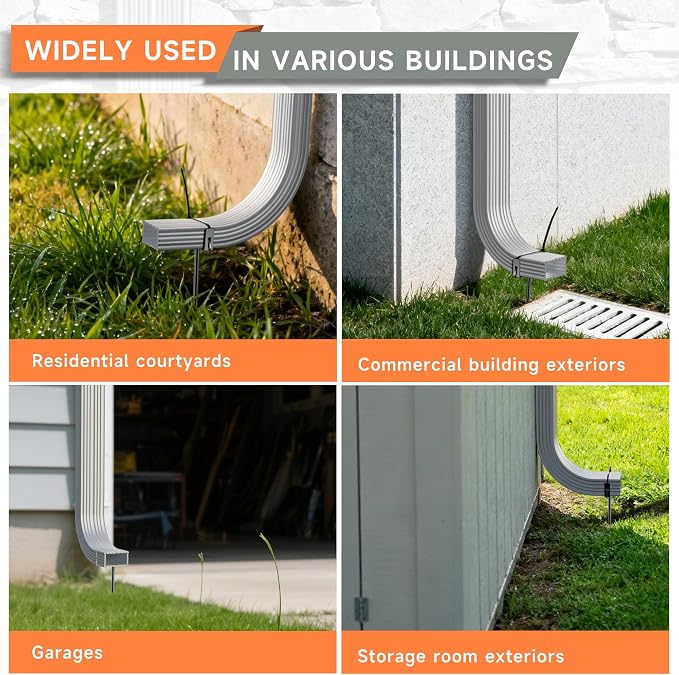 Black Rainwater Downspout Bracket - Image 7