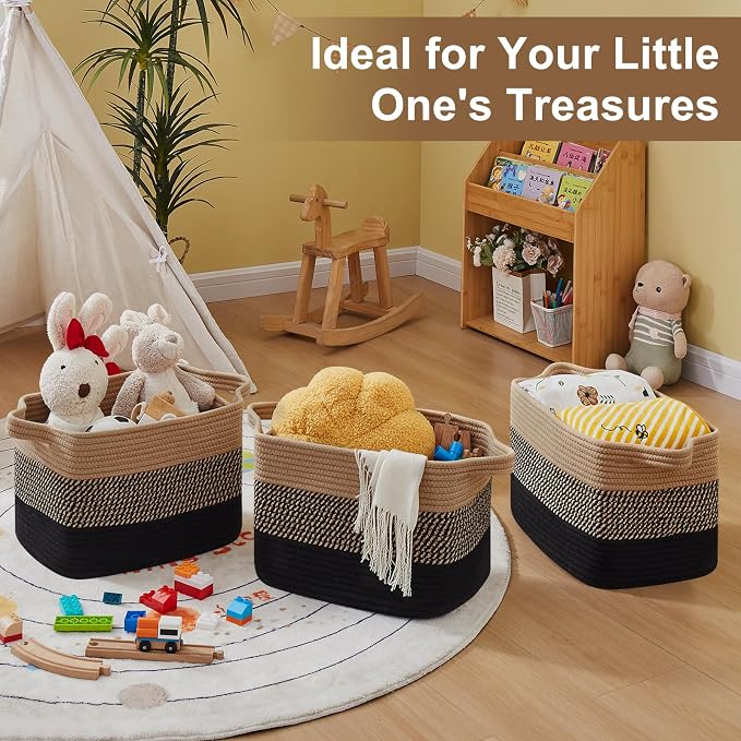 OIASKET Storage Basket for Organizing, Woven Baskets for Storage, Rectangle - Image 5