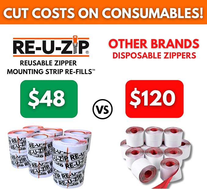 RE-U-ZIP Mounting Strip Refills | 12 Pack | - Image 4