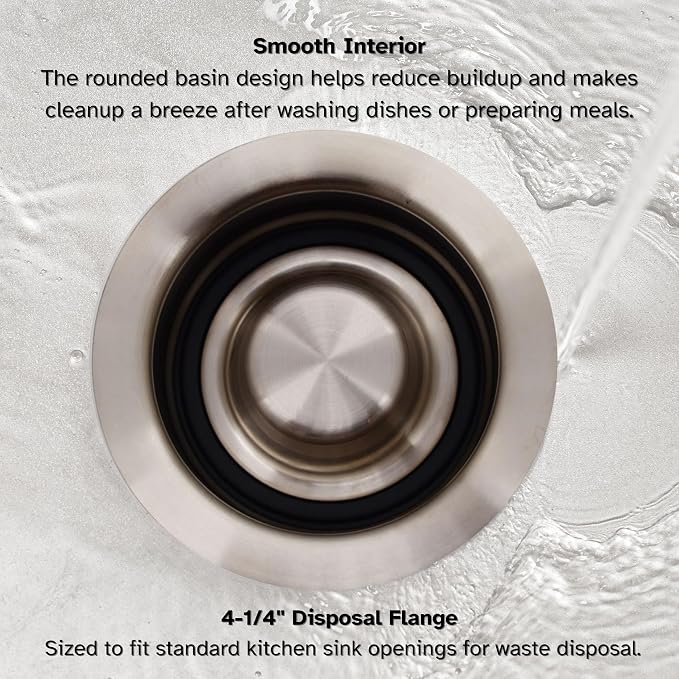 Westbrass A2089-07 4-1/4" Kitchen Sink Waste Disposal Drain Flange and Stopper - Image 8