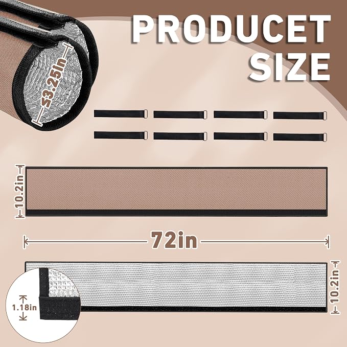 5 Layers HVAC Copper AC Line Pipe Insulation Cover Outdoor 72in x 10.2in - Image 2