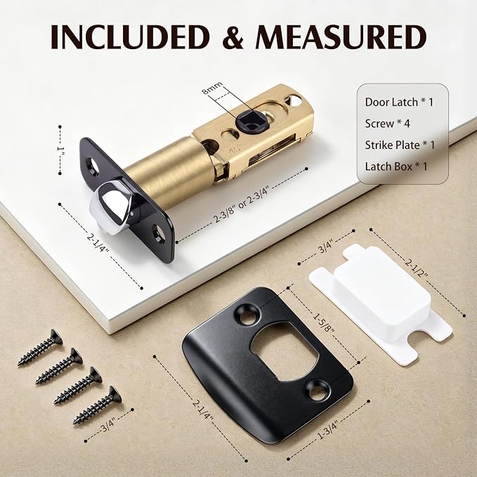 Door Latch Replacement – Adjustable Deadlatch 2-3/8" or 2-3/4" Backset - Image 9