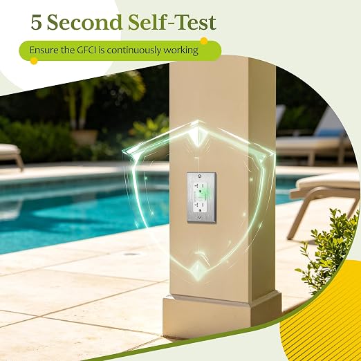 TG GFCI Outlet 20 Amp, Electrical Tamper-Resistant Receptacle, Self-Test | - Image 2