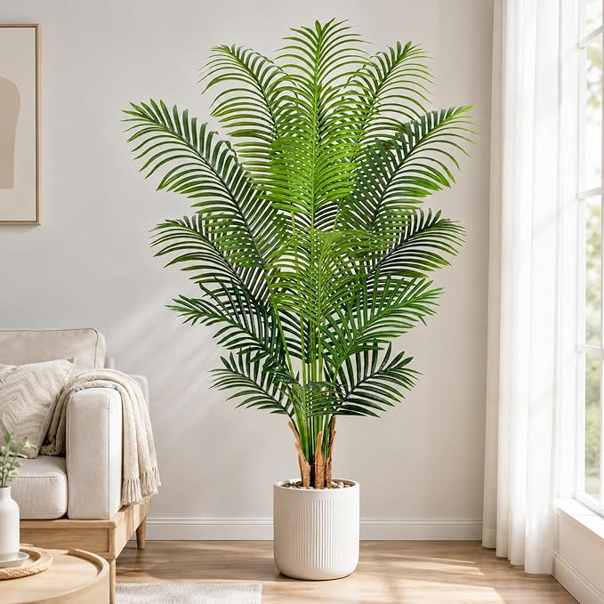 5ft Artificial Palm Tree Indoor Plant Tall Fake Tropical Paradise Palm Tree in by Keeplush
