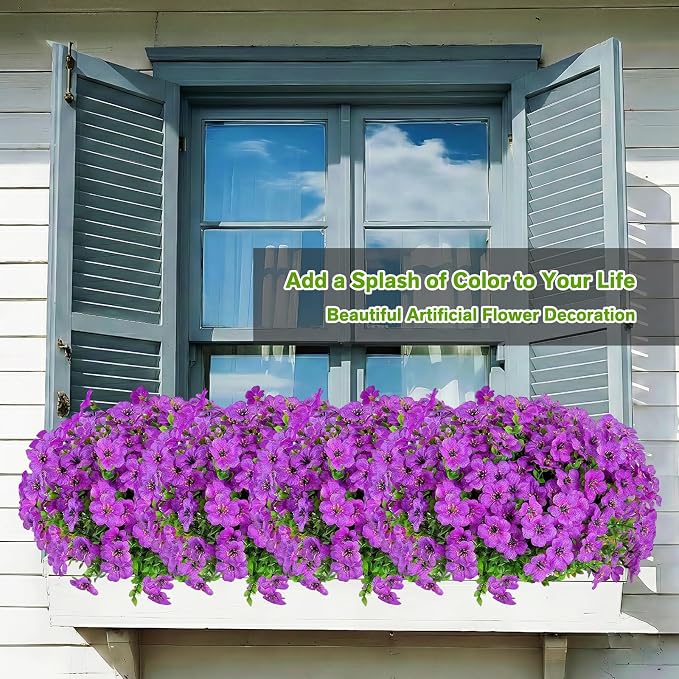 13 Bundles Artificial Flowers for Outdoors Spring Decoration | Silk Realistic - Image 6