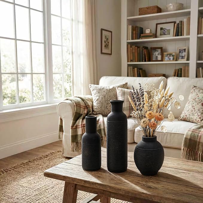Rustic Farmhouse Vase Set of 3 - Image 3