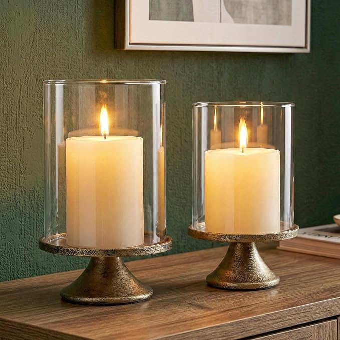 Set of 2 Hurricane Candle Holder Set - Image 4