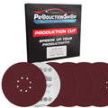 ProductionShop Premium 9" Red 8-Hole Pattern 180 Grit Sanding Discs, Box of 20 by ProductionShop